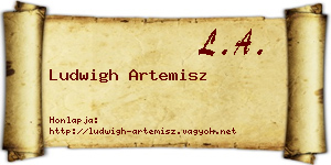 Ludwigh Artemisz névjegykártya